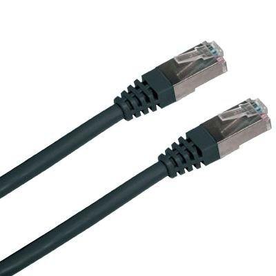 Patch kabel DATACOM FTP cat.5e 2 m černý Patch kabel, FTP, stíněný, cat.5e, RJ45, 2 m, černý 15821