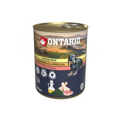 Ontario Puppy Chicken Pate flavoured with Spirulina and Salmon oil 800 g