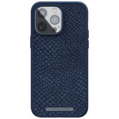 Njord Salmon Leath.Case iPhone 13/14 Pro Max, Blue NA44SL01