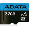 ADATA MicroSDHC karta 32GB UHS-I Class 10, A1 + SD adaptér, Premier AUSDH32GUICL10A1-RA1