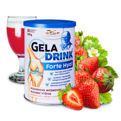 Orling Geladrink Forte Hyal 420 g nápoj jahoda