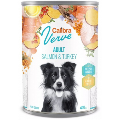 Calibra Dog Verve GF Adult Salmon & Turkey 400g