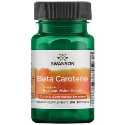 Swanson Beta-karoten (Vitamin A) , 10000 IU, 100 softgels