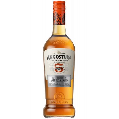 Angostura 5 letý 40% 0,7l (čistá fľaša)