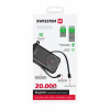 SWISSTEN POWER BANK 20000 mAh PD 20W S INTEGROVANÝMI KABELY USB-C A LIGHTNING (kompatibilní s MagSafe)