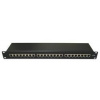 19" Patch panel LYNX 24port, STP, Cat6, 30µm, duální svorkovnice, černý LX24S-C6-BK