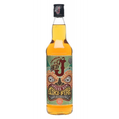 Admiral Vernon's Old J Spiced Rum Tiki Fire 0,7l 75,5% (holá láhev)