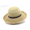 Dámský nemačkavý slaměný klobouk crochet s velkou krempou - Marone Velikost: Unisize (S-XL)