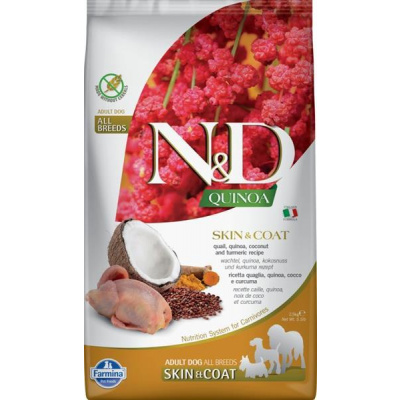 N&D Grain Free Dog Adult Quinoa Skin&Coat Quail & Coconut 2,5 kg