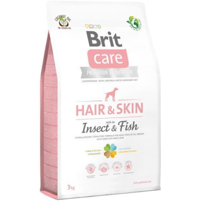 Samohýl Brit Care Dog Hair&Skin Insect&Fish 3 kg