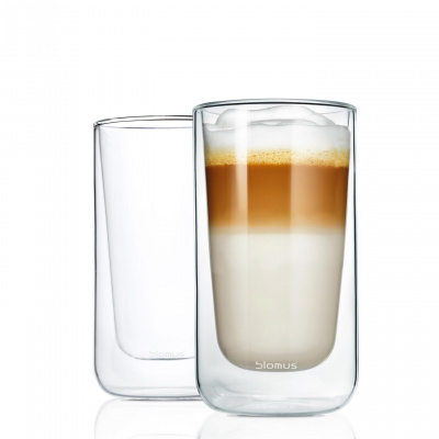 Blomus Set termosklenic na café latte 320 ml NERO,