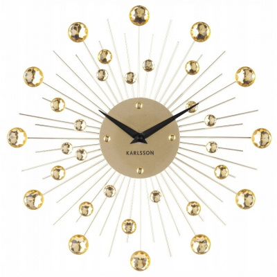 Nástěnné hodiny Karlsson zlaté 30cm