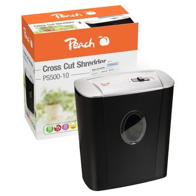 PEACH Cross Cut Shredder PS500-10 / skartovač / P-3 / 5 listů / podélný řez / 11 l (PS500-10)