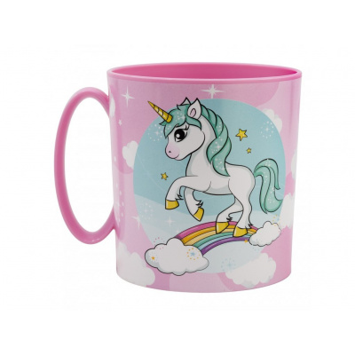 Storline Plastový hrnek UNICORN - JEDNOROŽEC 09710 - růžový/350ml Motiv: UNICORN