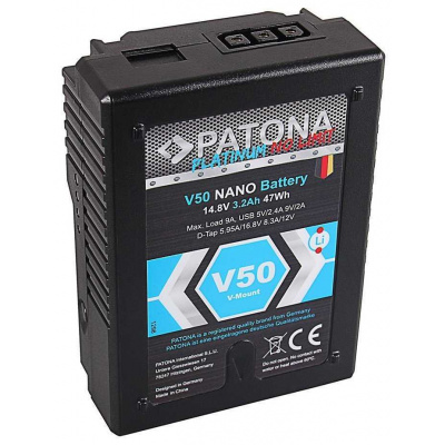 PATONA baterie V-mount pro digitální kameru Sony V50 3200mAh Li-Ion 14,8V 47Wh Platinum