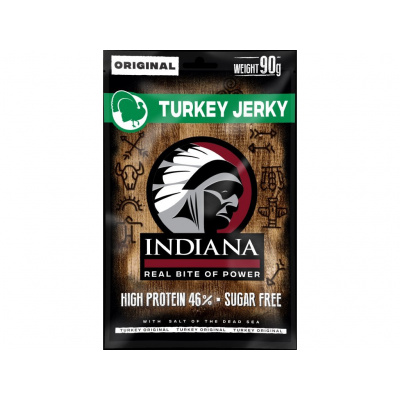 Iindiana Indiana Jerky Turkey Original - Krůtí sušené maso 90g