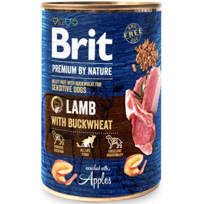 VAFO PRAHA, s.r.o. Brit Premium by Nature Dog konz. - Lamb with Buckwheat 400 g