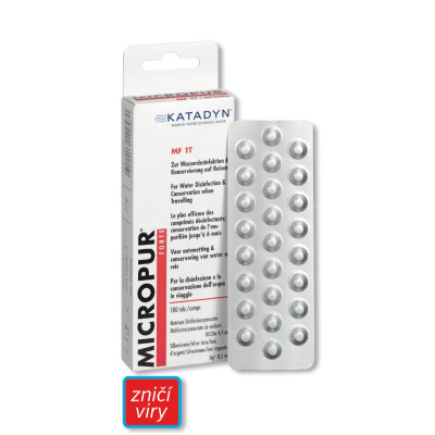 Katadyn Products Inc. Dezinfekční tablety k čištění vody na cestách Micropur Forte MF 1T