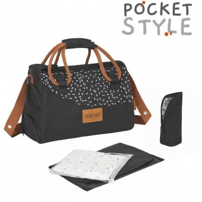 Přebalovací taška BADABULLE přebalovací taška Pocketstyle Black Camel (3661276165700)