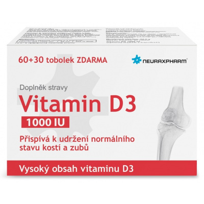 Vitamin D3 1000IU tob.60+30 ZDARMA