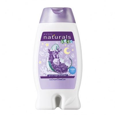 Avon Naturals Kids Good Night Lavender Sprchový gel a pěna do koupele s levandulí 200 ml