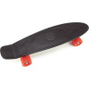 Teddies Skateboard pennyboard 60cm nosnost 90kg kovové osy černá barva oranžová kola