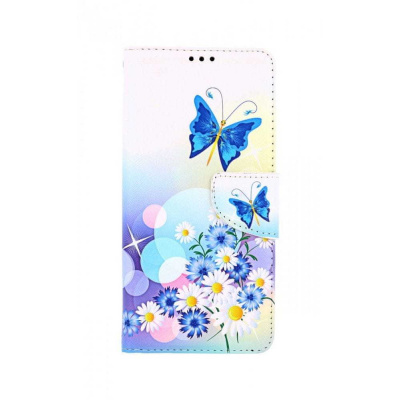 TopQ Pouzdro Xiaomi Poco M3 knížkové Bílé s motýlkem 58337
