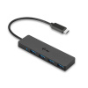 I-TEC USB Slim HUB/ 4 porty/ USB 3.0 port pro USB-A zařízení na USB 3.1 Type C/ černý C31HUB404