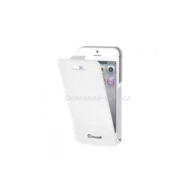 Pouzdro flap MUVIT iFlip pro Apple iPhone 5C, bílé