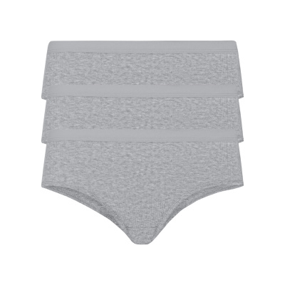 esmara Dámské kalhotky s BIO bavlnou, 3 kusy (M (40/42), šedá)