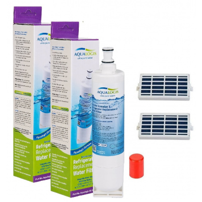 Aqualogis Sada filtrů do chladničky AL-508SBS 2 ks AntibacAir 2 ks - vodní filtr a antibakteriální vzduchový filtr WHIRLPOOL-FILTER 481281729632, ANT0001 MICROBAN