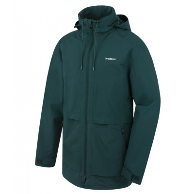 Pánský kabát Husky hardshell NEVR M dk. green XXXL