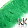 Barvené peří z čápa marabu - 120-190 x 28-56 mm - cena za 1 cm zapošitých per (1-2 ks) - Zelená DEK-5