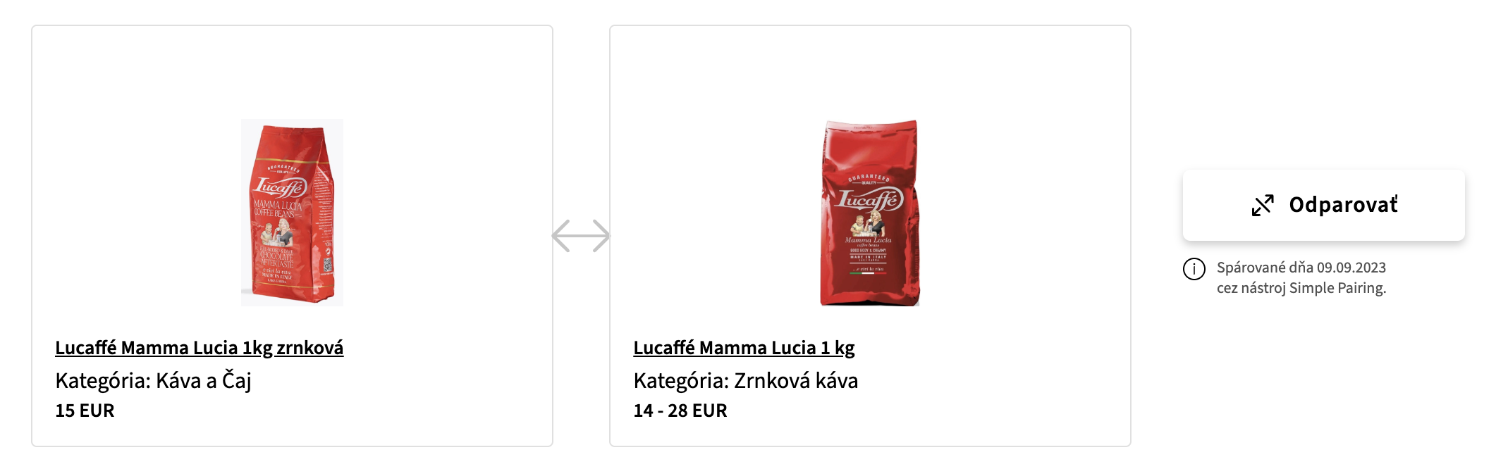 Obrázok 5: Ukážka zrušenia párovania (odpojenie)