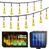 Lumiled Solárny závesný veniec 20 LED slzičiek záhradná lampa 580 cm sople teplá farba