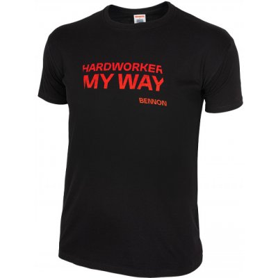 Bennon tričko BNN Hardworker krátký rukáv černo červené
