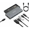 Zenwire USB HUB HUB Krabička pro SSD M2 NVME PCIe SATA NGFF USB-C 3.2 HDMI 2.0 adaptér M.2 10GBps napájení 100W Zenwire MC501