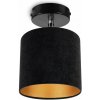 Light Home Bodové svietidlo Mediolan, 1x čierne/zlaté textilné tienidlo, (výber z 2 farieb konštrukcie - možnosť polohovania), g