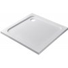CERANO - Sprchová vanička štvorcová Soto - akrylát - biela lesklá - 80x80x5 cm