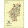 Historická mapa Turčianskej stolice - 1811 Druh potlače: Exkluzívne prevedenie na plátne v drevených lištách 100x136 - Reprodukcia dekoračnej historickej mapy na stenu