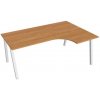 HOBIS Pracovný stôl UNI A, ergo, ľavý, 180x75,5x120 cm, jelša/biela
