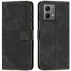 Peňaženkové kožené puzdro Stripe na Motorola Edge 40 Neo - Čierna