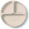BABYONO Tanier silikónový s prísavkou - beige 6m+