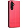 Peňaženkové kožené puzdro AZNS Magnetic Calf na Galaxy A55 5G - Červená