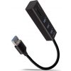 AXAGON HMA-CR3A, USB 3.2 Gen 1 húb, porty 3x USB-A + čítačka kariet SD/microSD, kovový, kábel USB-A 20cm