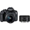Digitálny fotoaparát Canon EOS 2000D + EF-S 18-55 mm f/3.5-5.6 IS II + EF 50 mm f/1.8 STM (2728C022)