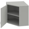 Rohová skriňa Strong, L, horná, 80x76,8x40 cm, sivá/sivá