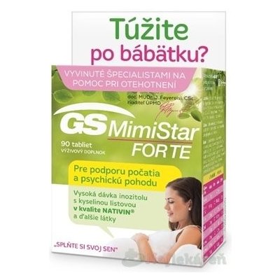 GS MimiStar FORTE výživový doplnok s kyselinou listovou 90ks