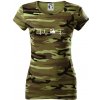 Ekg lokomotíva - Dámske maskáčové tričko - 2XL ( Zelený maskáč )