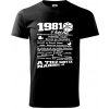 1981 v kocke - Klasické pánske tričko vyššej gramáže - XL ( Čierna )